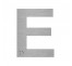 Lettre "E" + braille en aluminium découpé