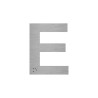 Lettre "E" + braille en aluminium découpé