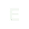 Lettre "E" + braille en aluminium découpé