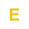 Lettre "E" + braille en aluminium découpé
