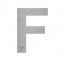 Lettre "F" + braille en aluminium découpé 