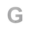 Lettre "G" + braille en aluminium découpé 
