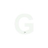 Lettre "G" + braille en aluminium découpé 