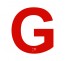 Lettre "G" + braille en aluminium découpé 