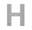 Lettre "H" + braille en aluminium découpé