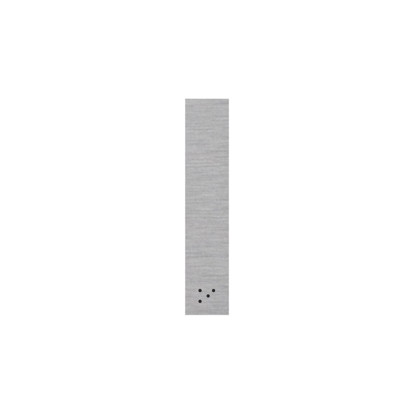 Lettre "I" + braille en aluminium découpé