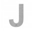 Lettre "J" + braille en aluminium découpé