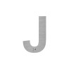Lettre "J" + braille en aluminium découpé