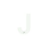 Lettre "J" + braille en aluminium découpé