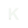 Lettre "K" + braille en aluminium découpé