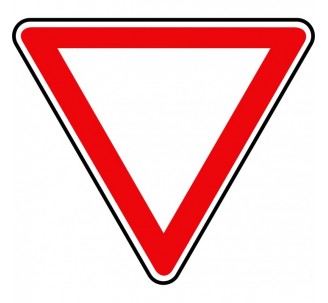 Panneau type routier "Cédez le passage" ref:AB3a