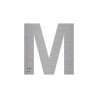 Lettre "M" + braille en aluminium découpé