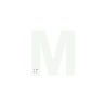  Lettre "M" + braille en aluminium découpé