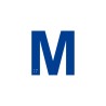  Lettre "M" + braille en aluminium découpé