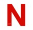Lettre "N" + braille en aluminium découpé