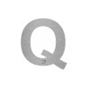 Lettre "Q" + braille en aluminium découpé 