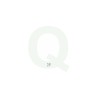 Lettre "Q" + braille en aluminium découpé 
