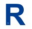Lettre "R" + braille en aluminium découpé