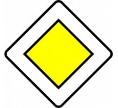 Panneau routier "Axe prioritaire" AB6