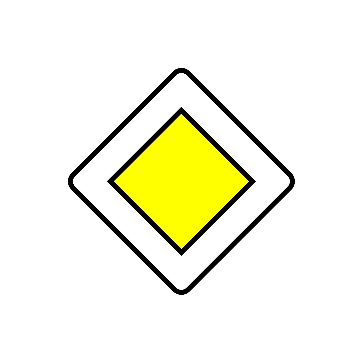 Panneau type routier Axe prioritaire ref: AB6