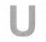 Lettre "U" + braille en aluminium découpé