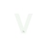 Lettre "V" + braille en aluminium découpé 
