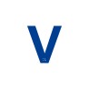 Lettre "V" + braille en aluminium découpé 