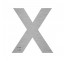 Lettre "X" + braille en aluminium découpé