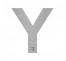 Lettre "Y" + braille en aluminium découpé