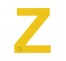 Lettre "Z" + braille en aluminium découpé