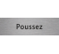 Plaque de porte rectangulaire "poussez" argent