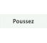 Plaque de porte rectangulaire "poussez" blanc