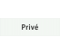 Plaque de porte rectangulaire "privé" blanc