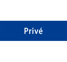 Plaque de porte rectangulaire "privé"