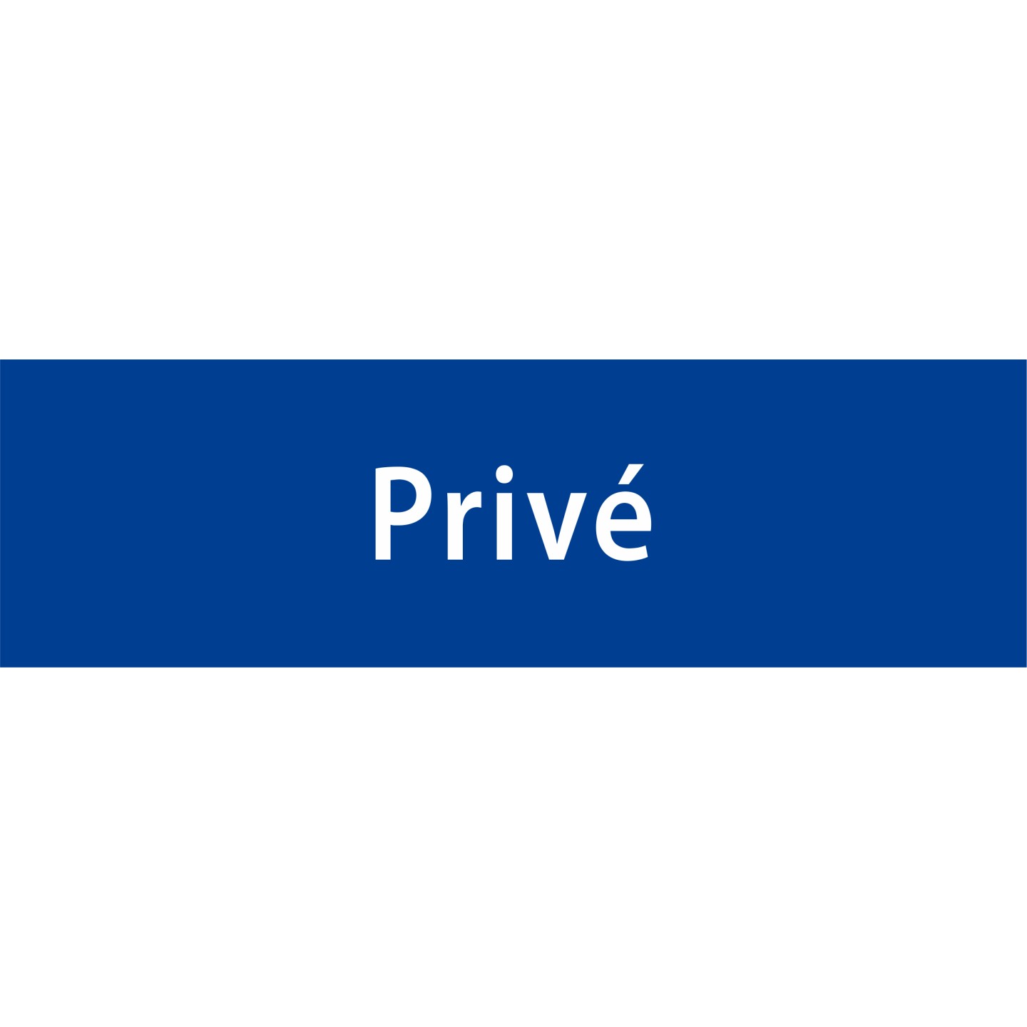 Plaque de porte rectangulaire "privé" bleu