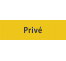 Plaque de porte rectangulaire "privé" jaune
