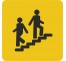 Pictogramme en alu en relief "Escalier"