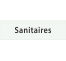 Plaque de porte rectangulaire "sanitaires" blanc