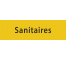 Plaque de porte rectangulaire "sanitaires" jaune