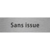 Plaque de porte rectangulaire "sans issue" rouge