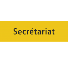 Plaque de porte rectangulaire "secrétariat"