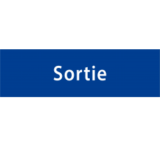 Plaque de porte rectangulaire "sortie"