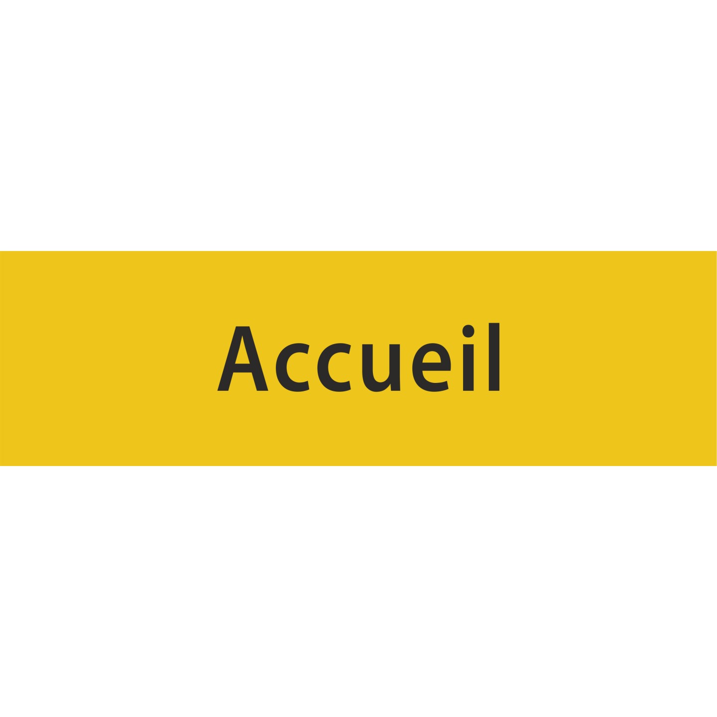 Plaque porte avec relief "Accueil"