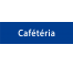 Plaque porte PVC blanc avec relief "Cafétéria"