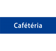 Plaque de porte avec relief "Cafétéria"