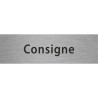 Plaque porte avec relief "Consigne"