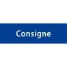 Plaque porte avec relief "Consigne"