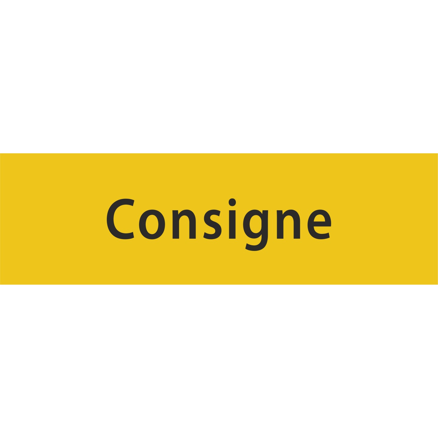 Plaque porte avec relief "Consigne"