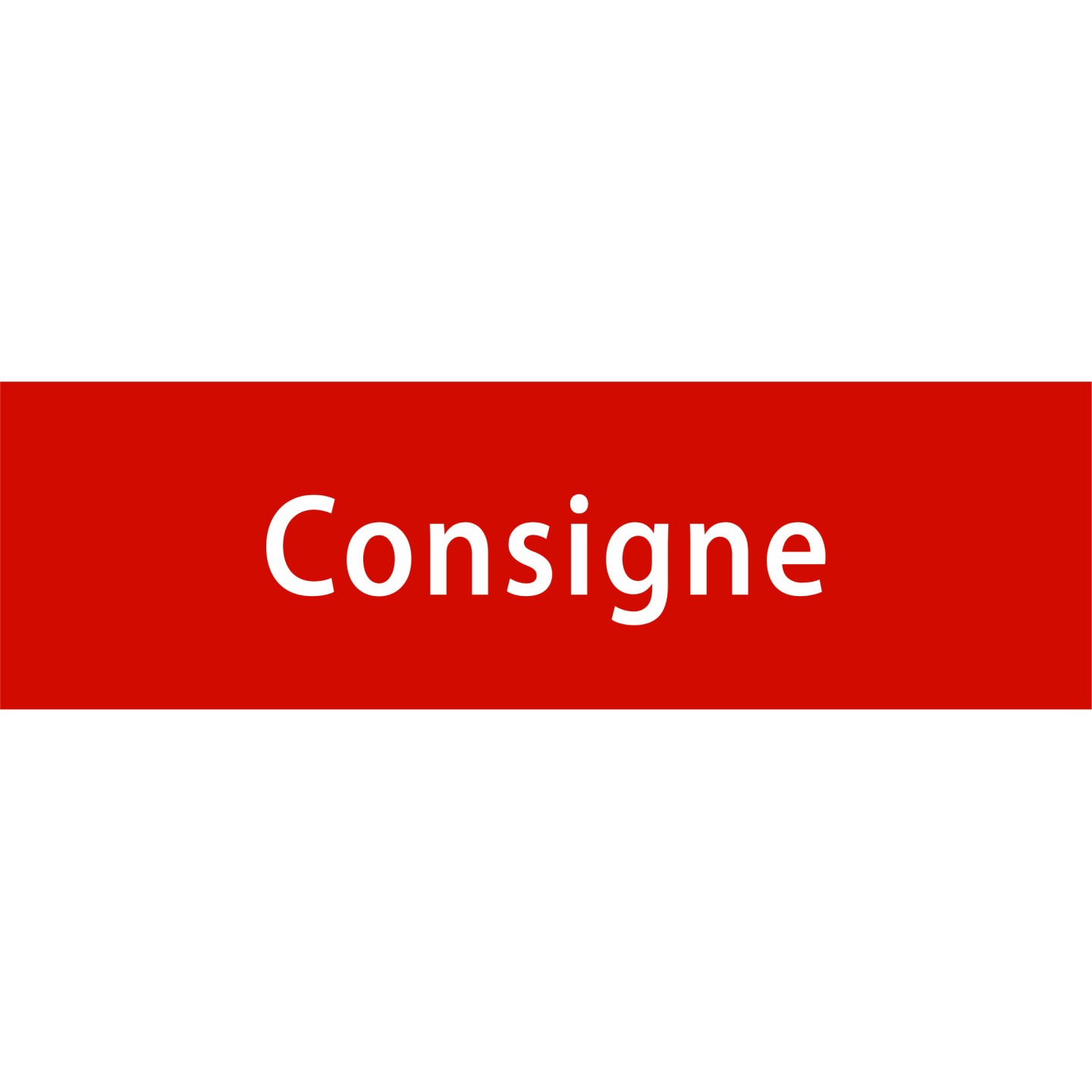 Plaque porte avec relief "Consigne"