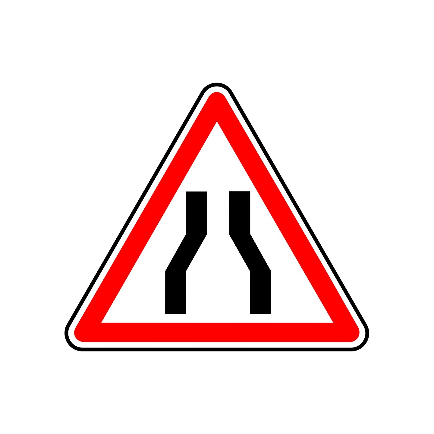 Panneau type routier Chaussée rétrécie ref:A3